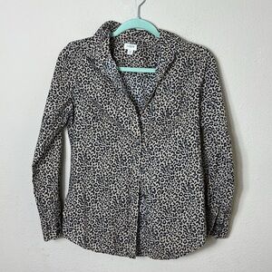 J. Crew Leopard / Cheetah Button Down Shirt size XS